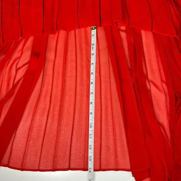 Ted Baker London Women Maleeta High/Low Red Dress Sleeveless Formal Flowy Size 4 - Picture 15 of 16